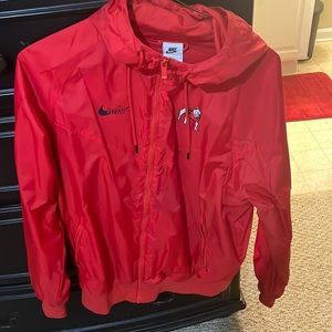 Red Nike Georgia Bulldogs running jacket